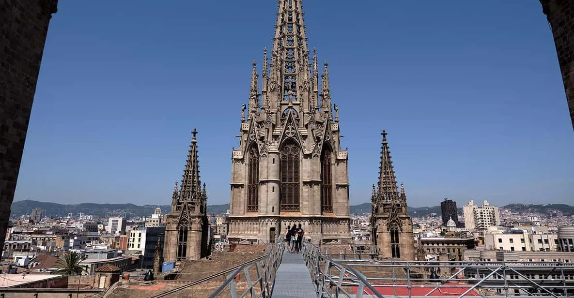 Gothic cloister and rooftop terrace among the museums in Barcelona, Spain